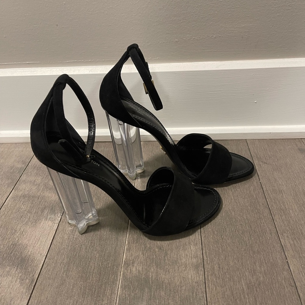 louis vuitton crytal flower high heels sandals